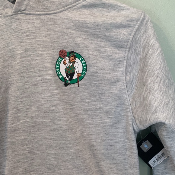 NBA Boston Celtics Boys 10/12 or 14/16 Pullover Hooded Sweatshirt Joggers Gray - Picture 4 of 6